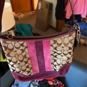 Burgandy Coach Shoulder Bag